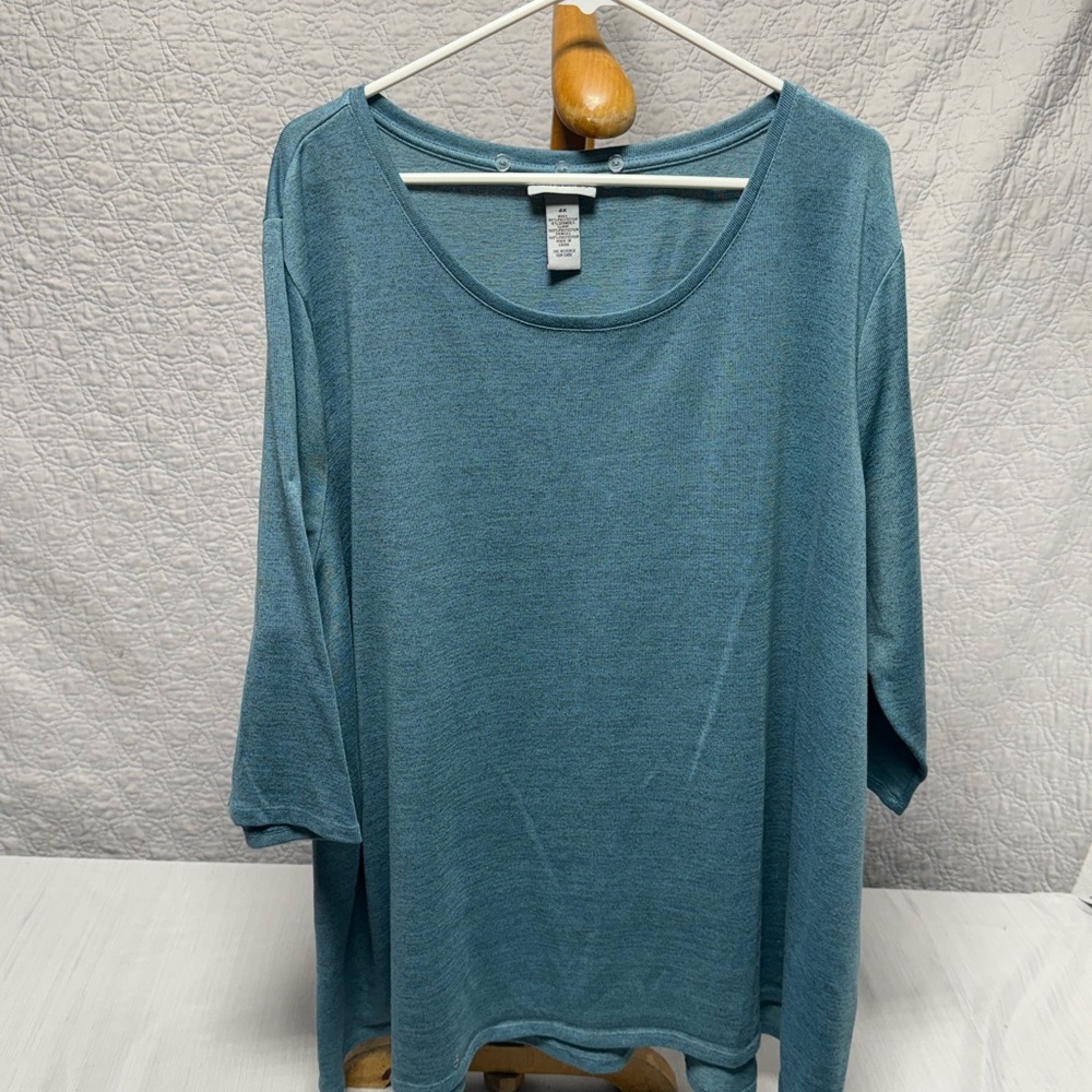 Catherines Teal Long Sleeve Top